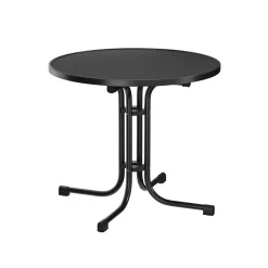 Bistrotisch Gartentisch RICO klappbar rund 80 x 70 cm schwarz