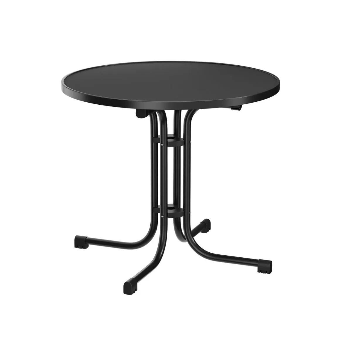 Bistrotisch Gartentisch RICO klappbar rund 80 x 70 cm schwarz