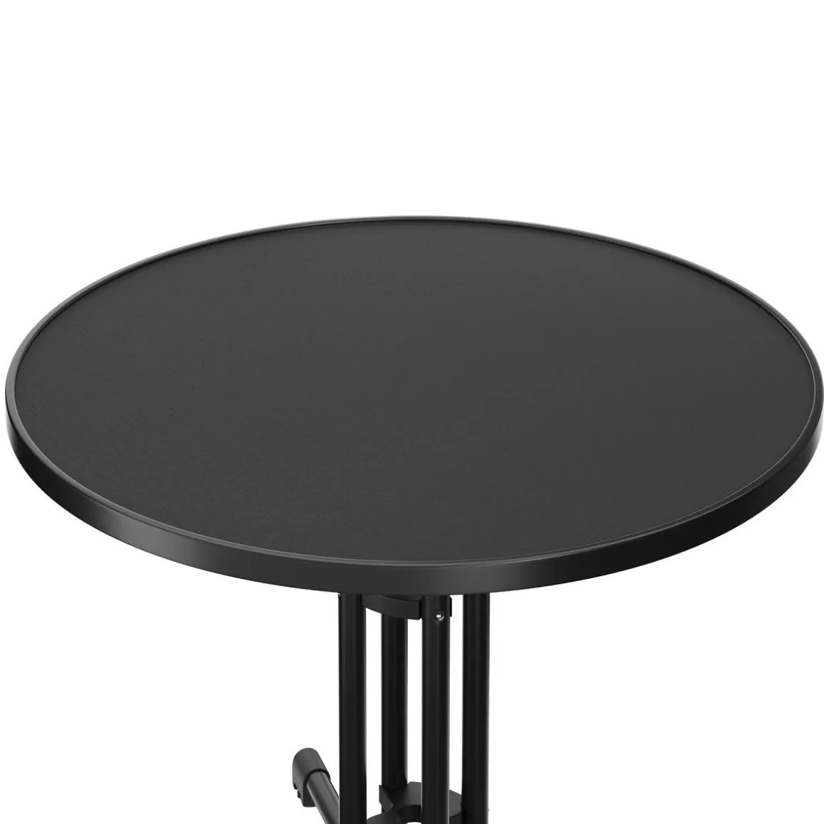 Bistrotisch Gartentisch RICO klappbar rund 80 x 70 cm schwarz