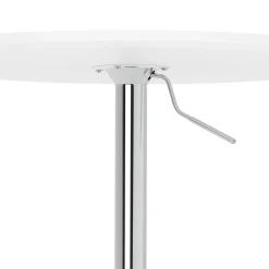 Bistrotisch Stehtisch ENZO rund 60 x 56 - 78 cm weiss/silber