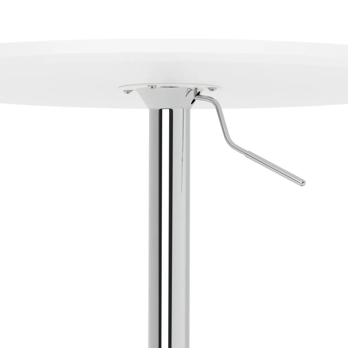 Bistrotisch Stehtisch ENZO rund 60 x 56 - 78 cm weiss/silber