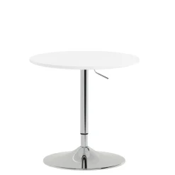 Bistrotisch Stehtisch ENZO rund 60 x 56 - 78 cm weiss/silber