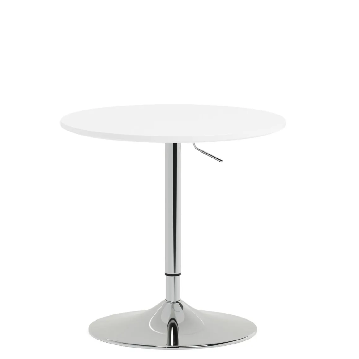 Bistrotisch Stehtisch ENZO rund 60 x 56 - 78 cm weiss/silber