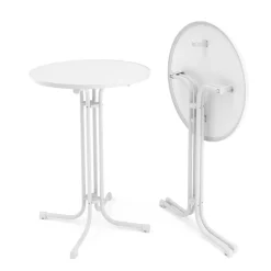 Bistrotisch Stehtisch MARTIN rund 80 x 110 cm weiss