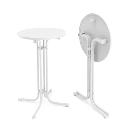 Bistrotisch Stehtisch MARTIN rund 70 x 110 cm weiss