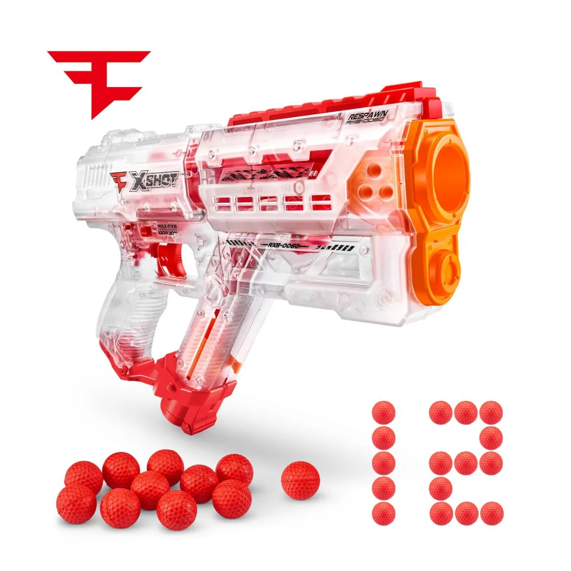 Blaster X-SHOT CHAOS FAZE RESPAWN mit 12 Kugeln