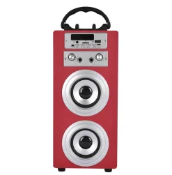 Bluetooth Lautsprecher kabellos 2 x 5 W rot