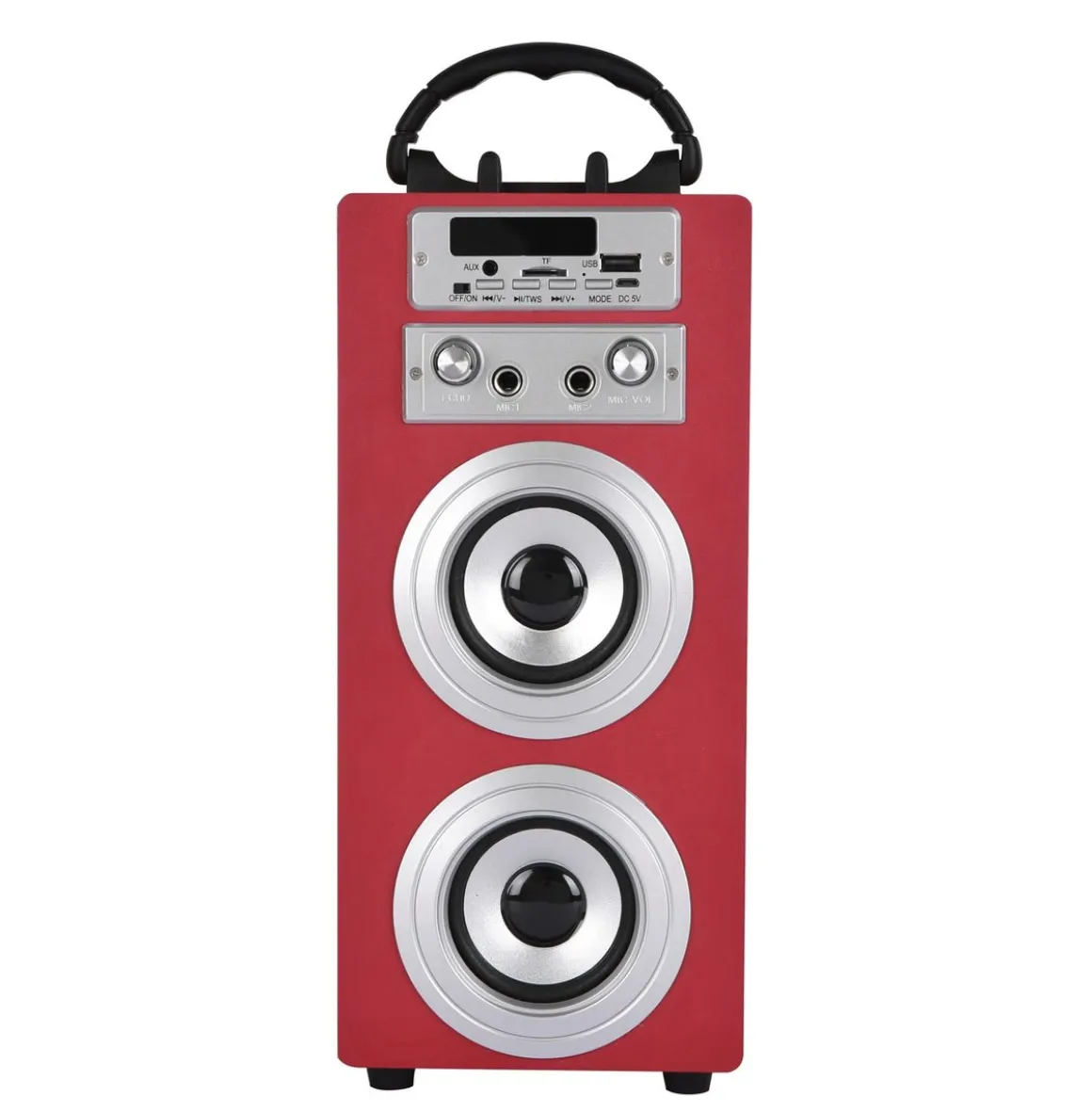 Bluetooth Lautsprecher kabellos 2 x 5 W rot
