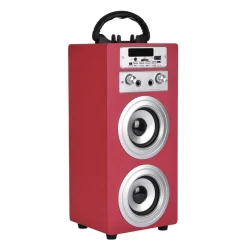 Bluetooth Lautsprecher kabellos 2 x 5 W rot