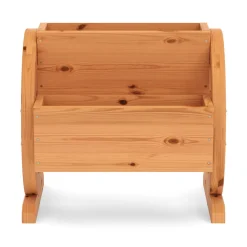 Blumenkasten mit Wagenrad braun