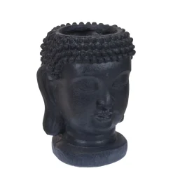 Blumentopf Buddha anthrazit