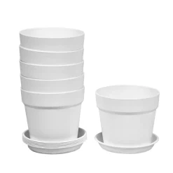 Blumentopf 16.5 cm 6er Set weiss