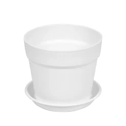 Blumentopf 16.5 cm 6er Set weiss