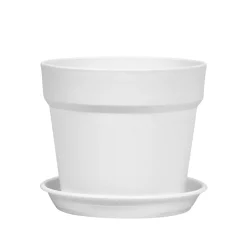 Blumentopf 16.5 cm 6er Set weiss