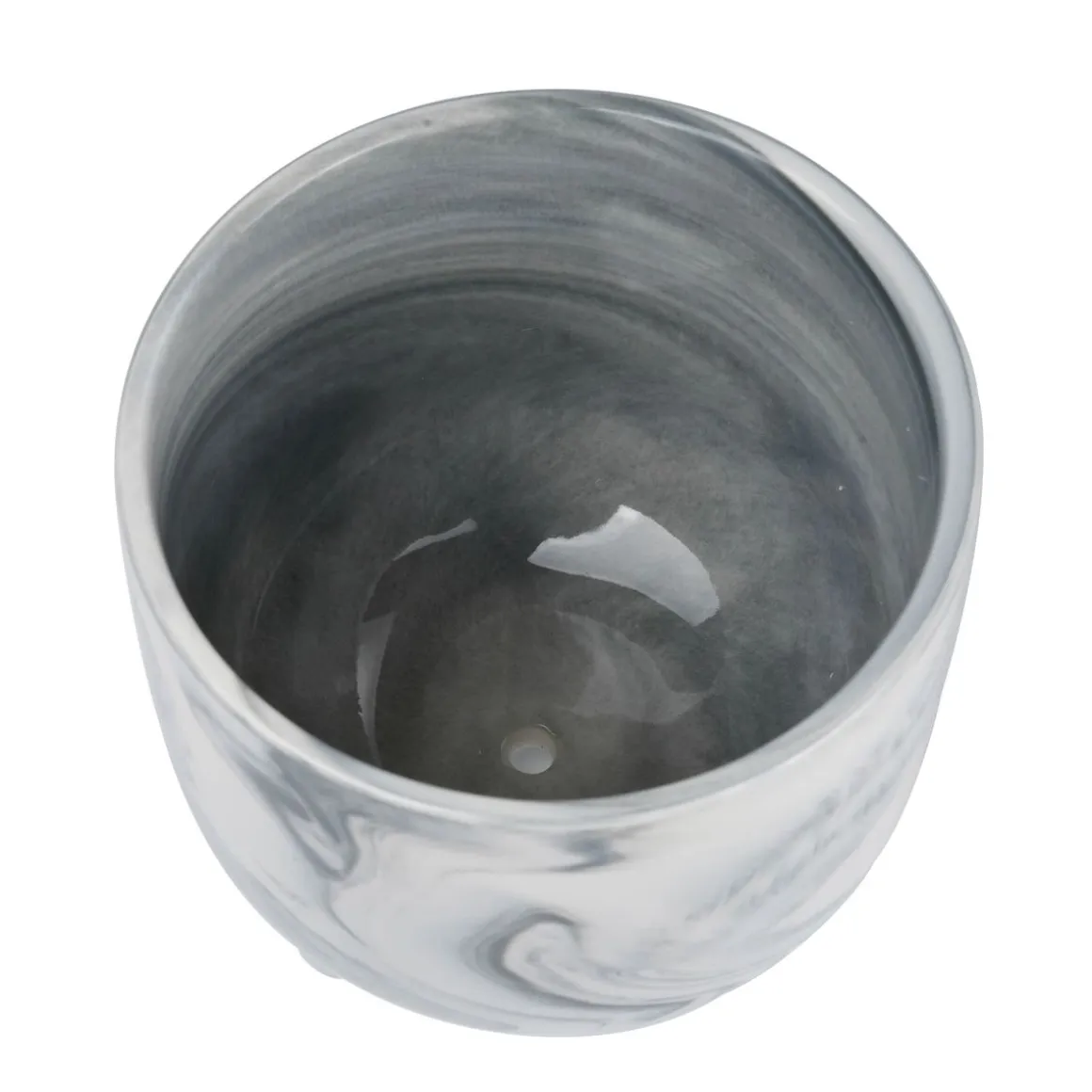Blumentopf Dreibein Keramik 10.5 cm grau