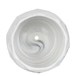Blumentopf Keramik eckig 8 cm grau