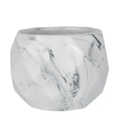 Blumentopf Keramik eckig 8 cm grau