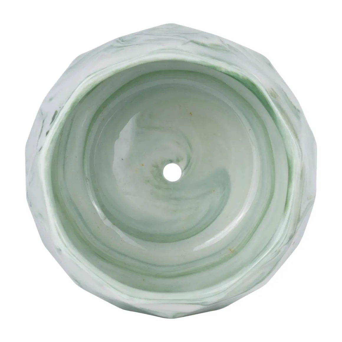 Blumentopf Keramik eckig 8 cm grün