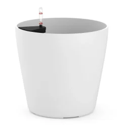 Blumentopf mit Bewässerungssystem 22 cm 4er Set weiss