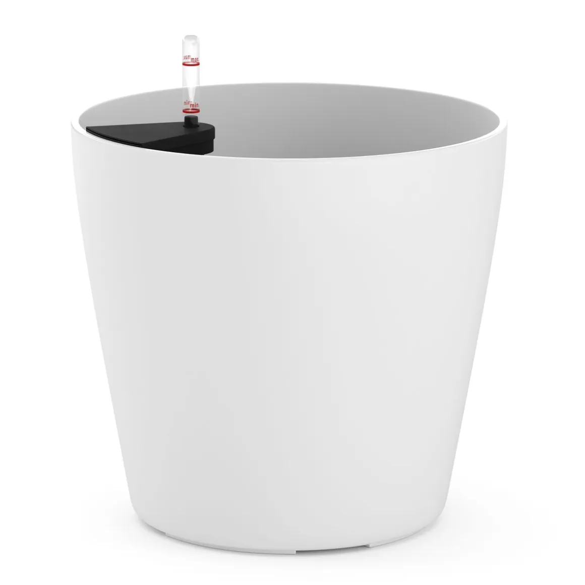 Blumentopf mit Bewässerungssystem 22 cm 4er Set weiss