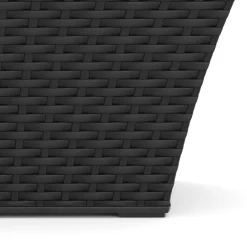 Blumentopf Rattan 61 x 21 x 21 cm 8er Set schwarz