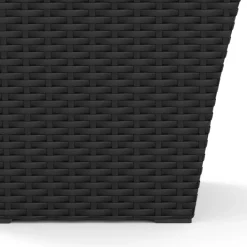 Blumentopf Rattan 38 x 38 x 31 cm 8er Set schwarz