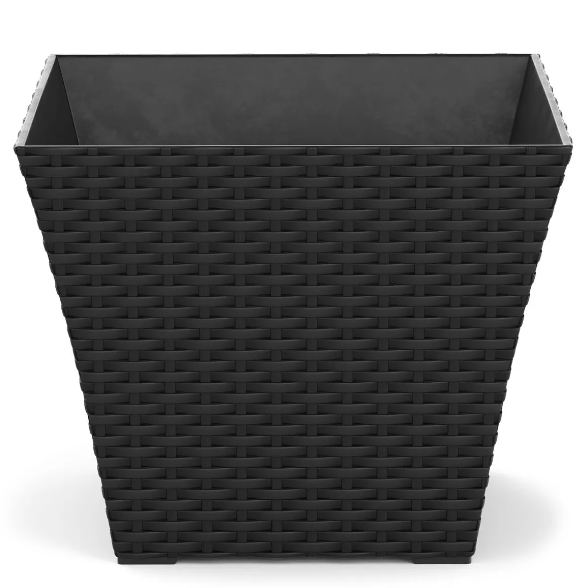 Blumentopf Rattan 38 x 38 x 31 cm 8er Set schwarz