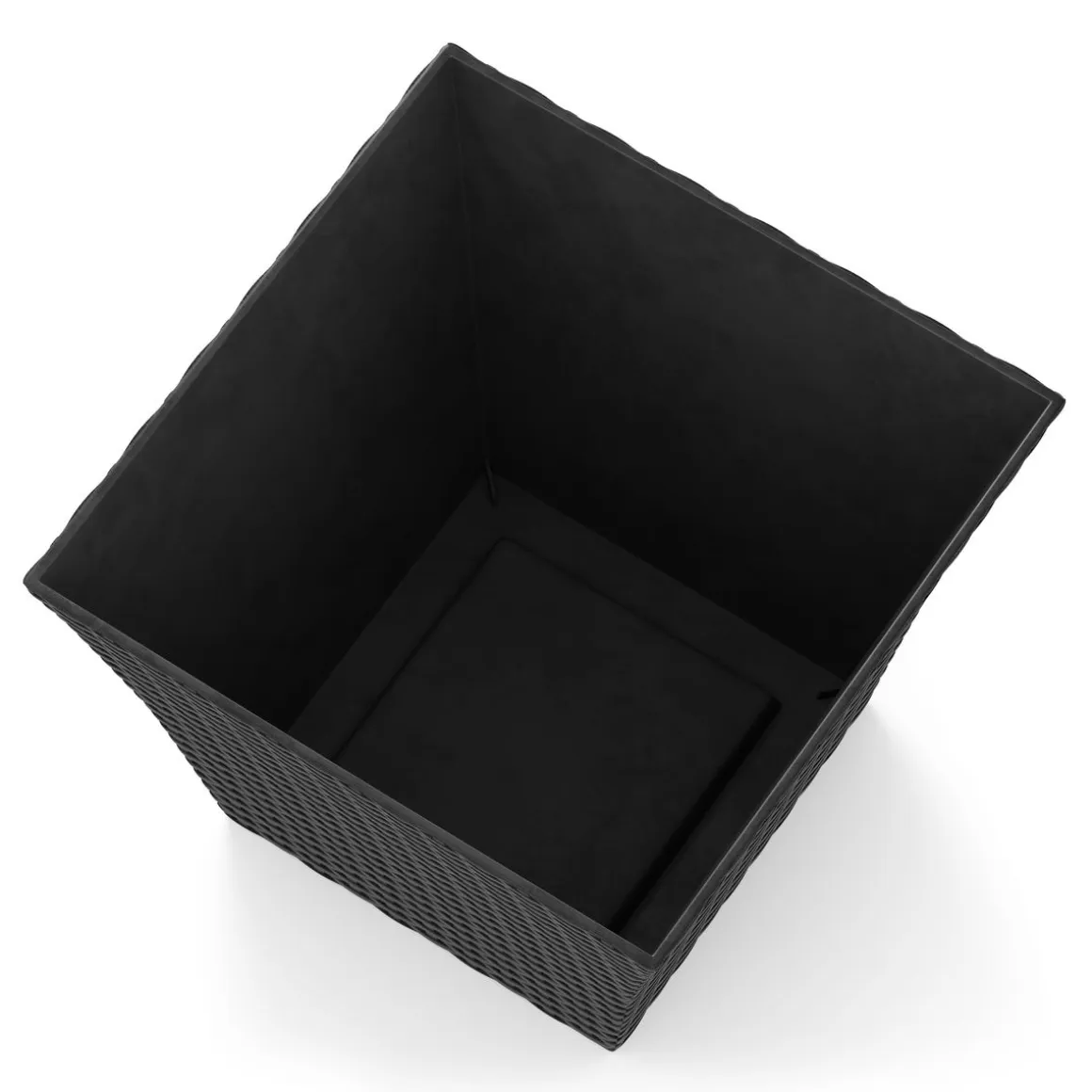 Blumentopf Rattan 38 x 38 x 31 cm 8er Set schwarz