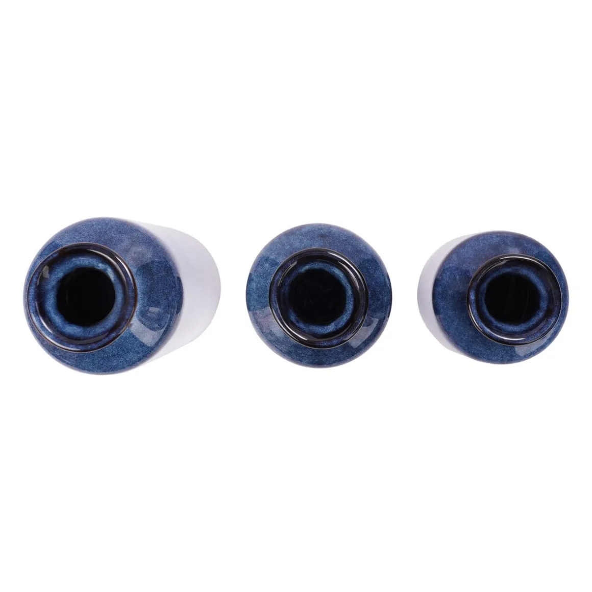 Blumenvase Set Keramik ARCTIC 3-teilig blau
