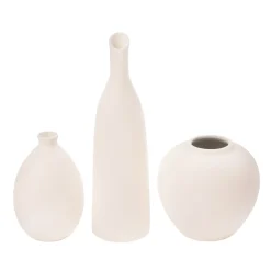 Blumenvase Set Keramik SAHARA 3-teilig beige