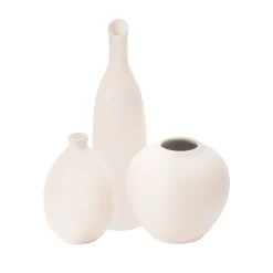 Blumenvase Set Keramik SAHARA 3-teilig beige