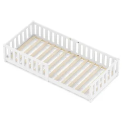 Bodenbett MOLA 90 x 200 cm weiss