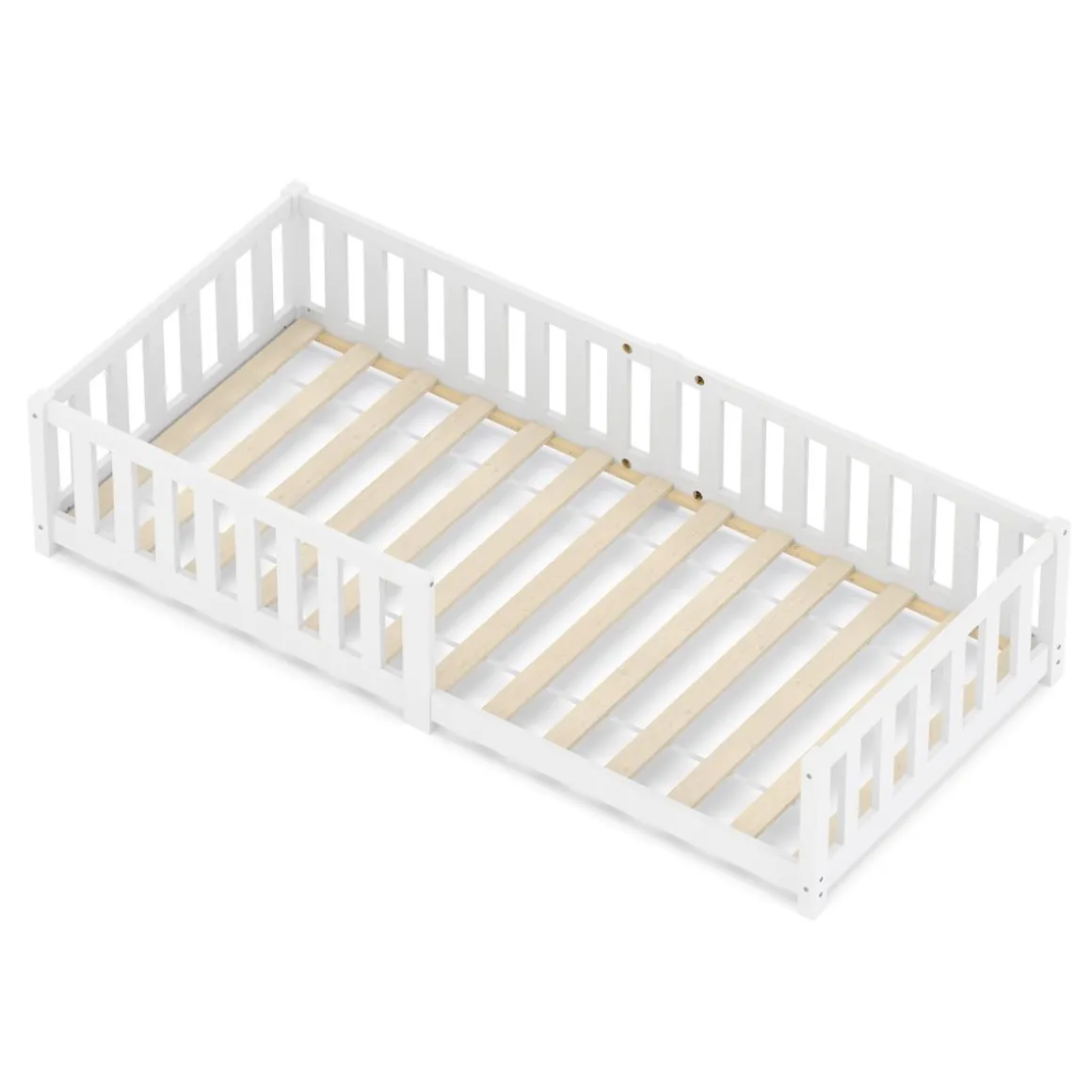 Bodenbett MOLA 90 x 200 cm weiss