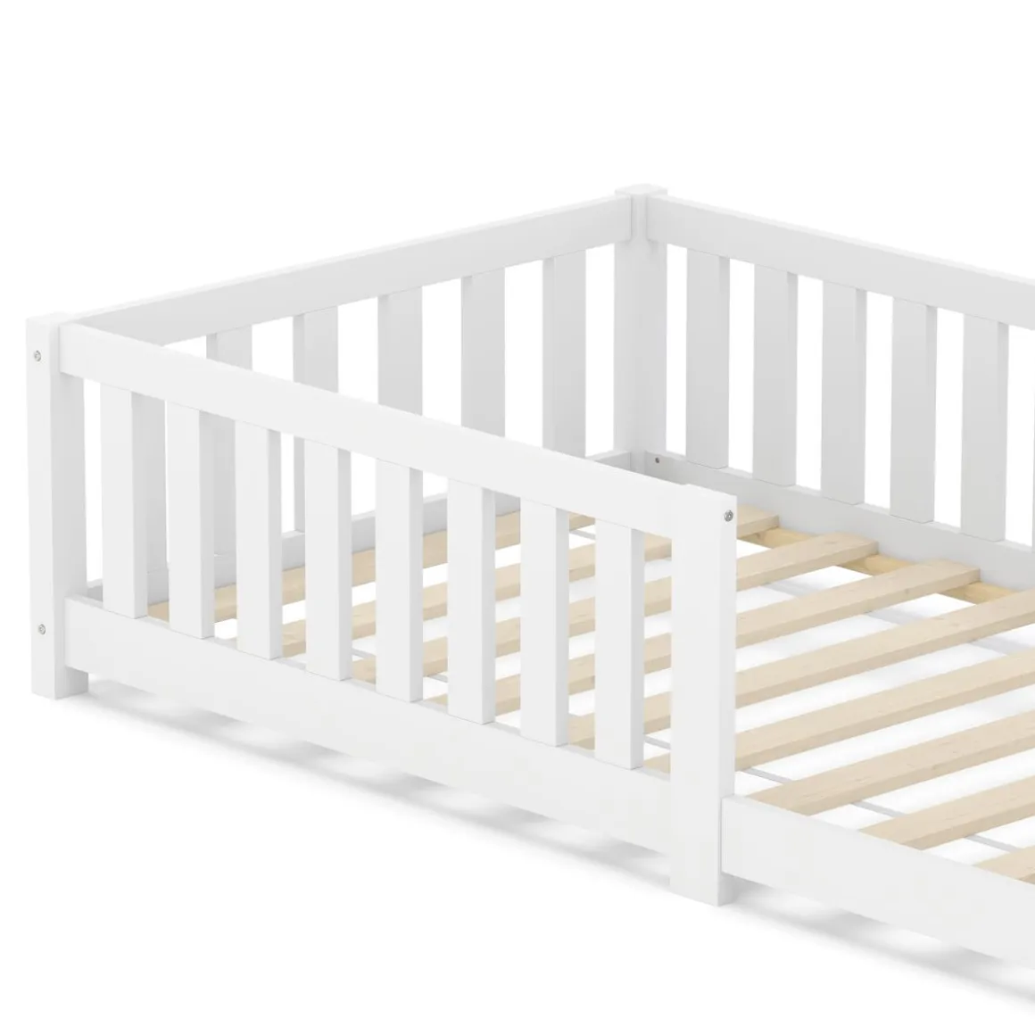 Bodenbett MOLA 90 x 200 cm weiss