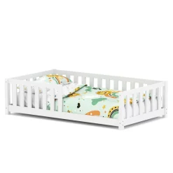 Bodenbett MOLA 80 x 160 cm weiss