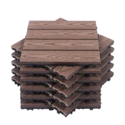 Bodenplatte BENTON 22er Set 30 x 30 cm braun