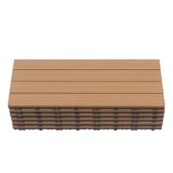 Bodenplatte DORTMUND 12er Set 60 x 30 cm hellbraun