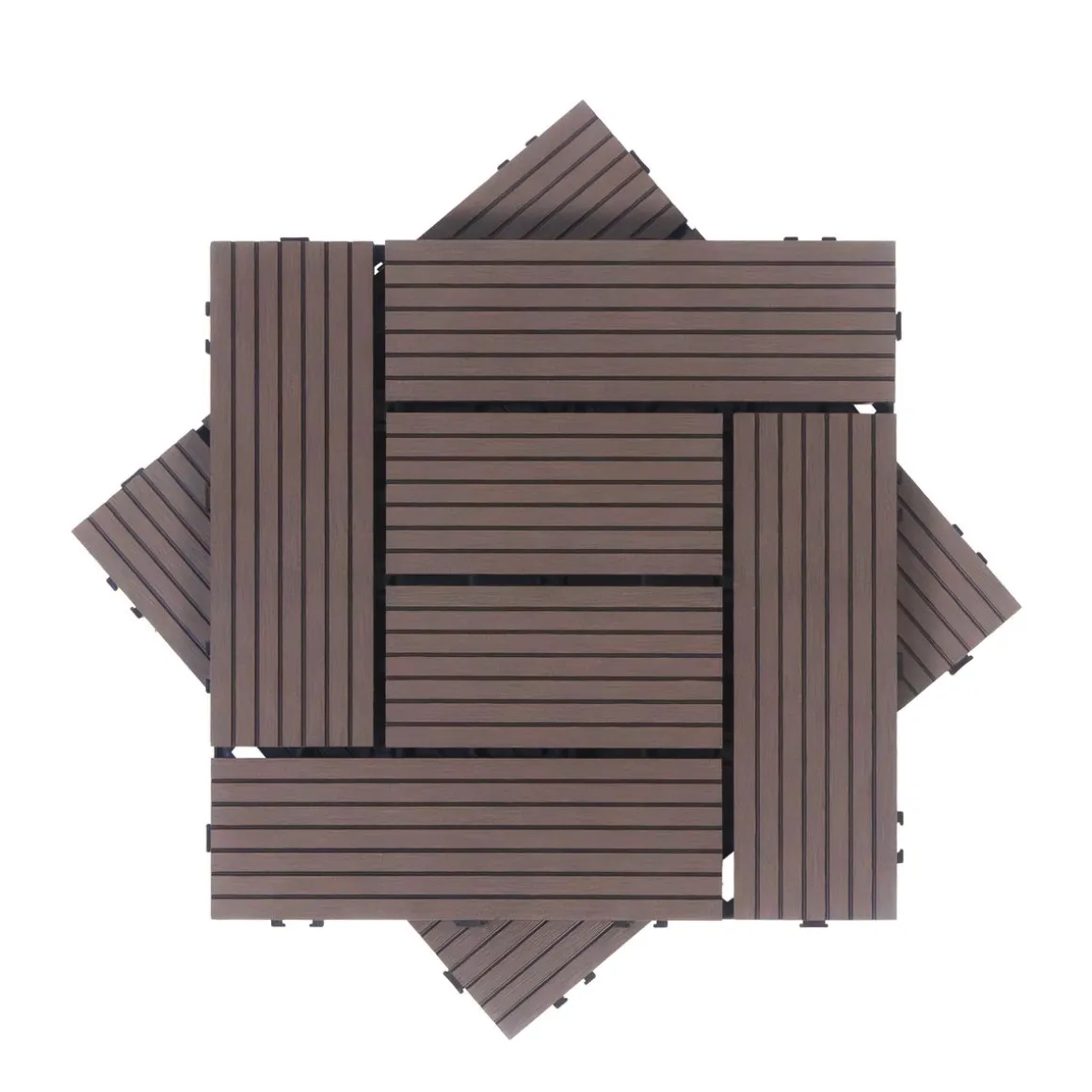 Bodenplatte FINIX 22er Set 30 x 30 cm braun