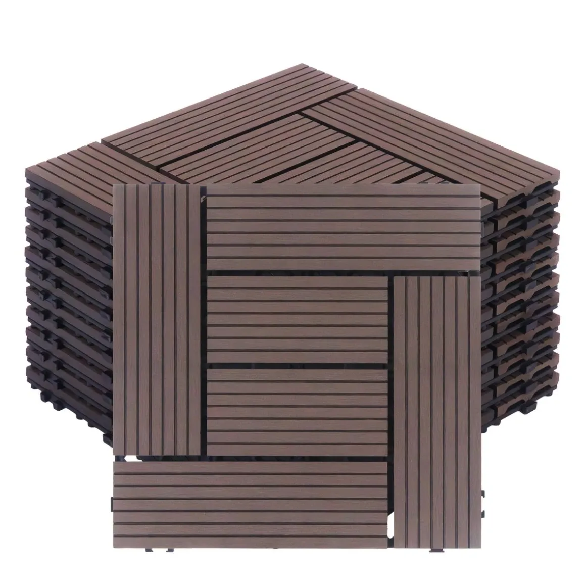 Bodenplatte FINIX 22er Set 30 x 30 cm braun