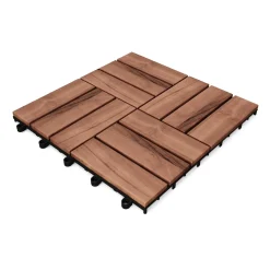 Bodenplatte Holz 10er Set 30 x 30 cm