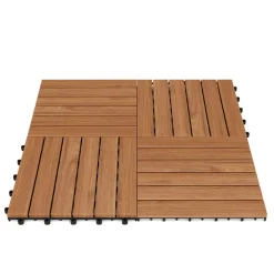 Bodenplatte Holz HEDERA 10er Set 30 x 30 cm
