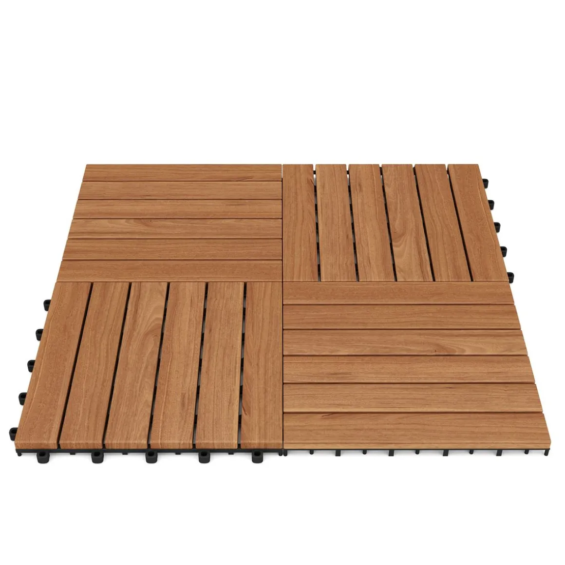 Bodenplatte Holz HEDERA 10er Set 30 x 30 cm