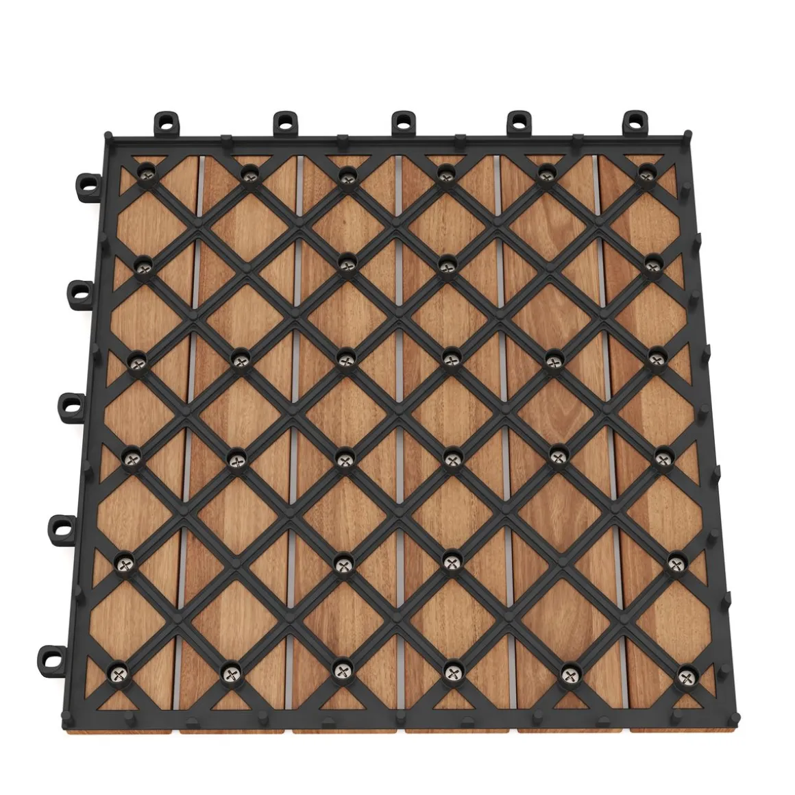 Bodenplatte Holz HEDERA 10er Set 30 x 30 cm