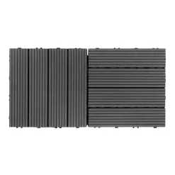 Bodenplatte PALMER 22er Set 30 x 30 cm anthrazit