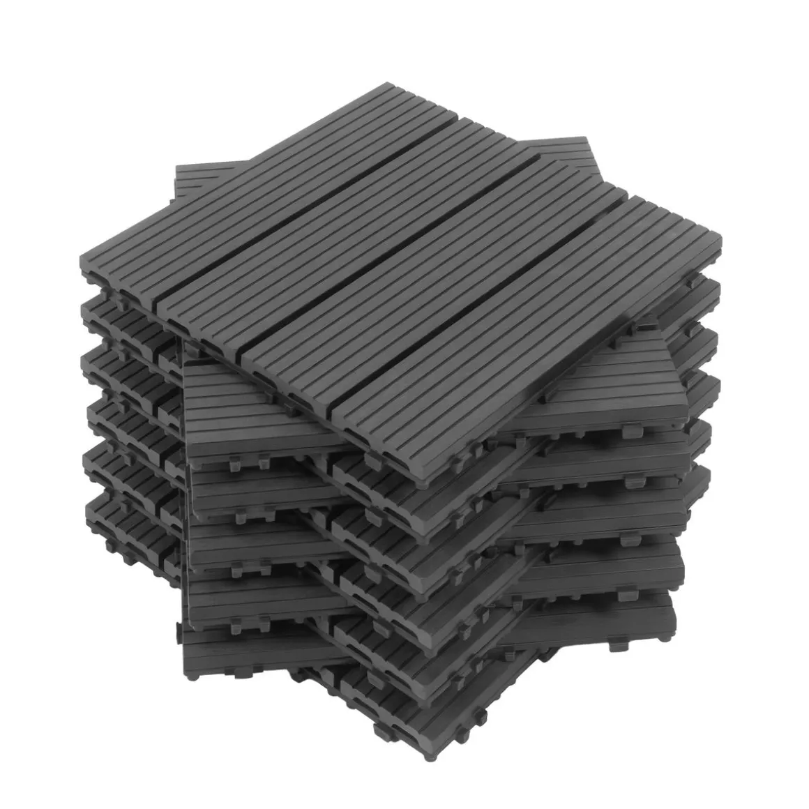 Bodenplatte PALMER 22er Set 30 x 30 cm anthrazit