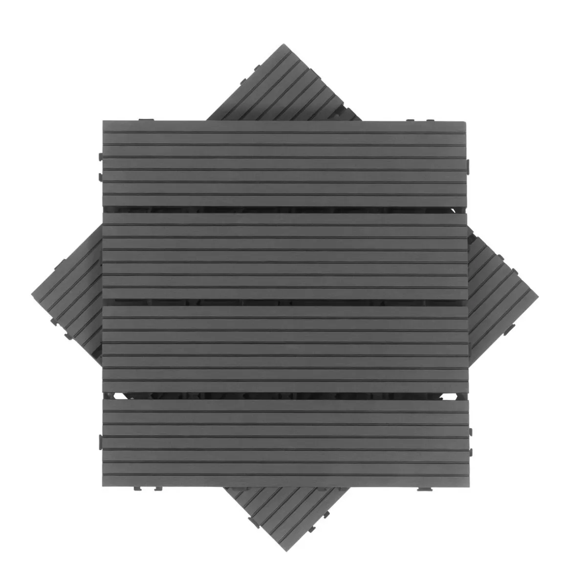 Bodenplatte PALMER 22er Set 30 x 30 cm anthrazit