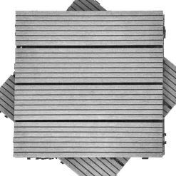 Bodenplatte PALMER 11er Set 30 x 30 cm grau