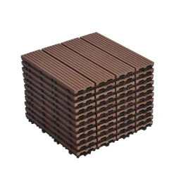 Bodenplatte PALMER 11er Set 30 x 30 cm braun