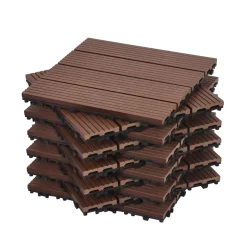 Bodenplatte PALMER 11er Set 30 x 30 cm braun