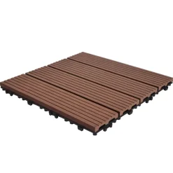 Bodenplatte PALMER 11er Set 30 x 30 cm braun